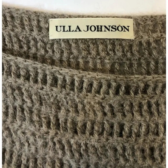 Ulla Johnson Baby Alpaca Lourdes Fringe Pullover Sweater Taupe Size Small - Picture 4 of 7